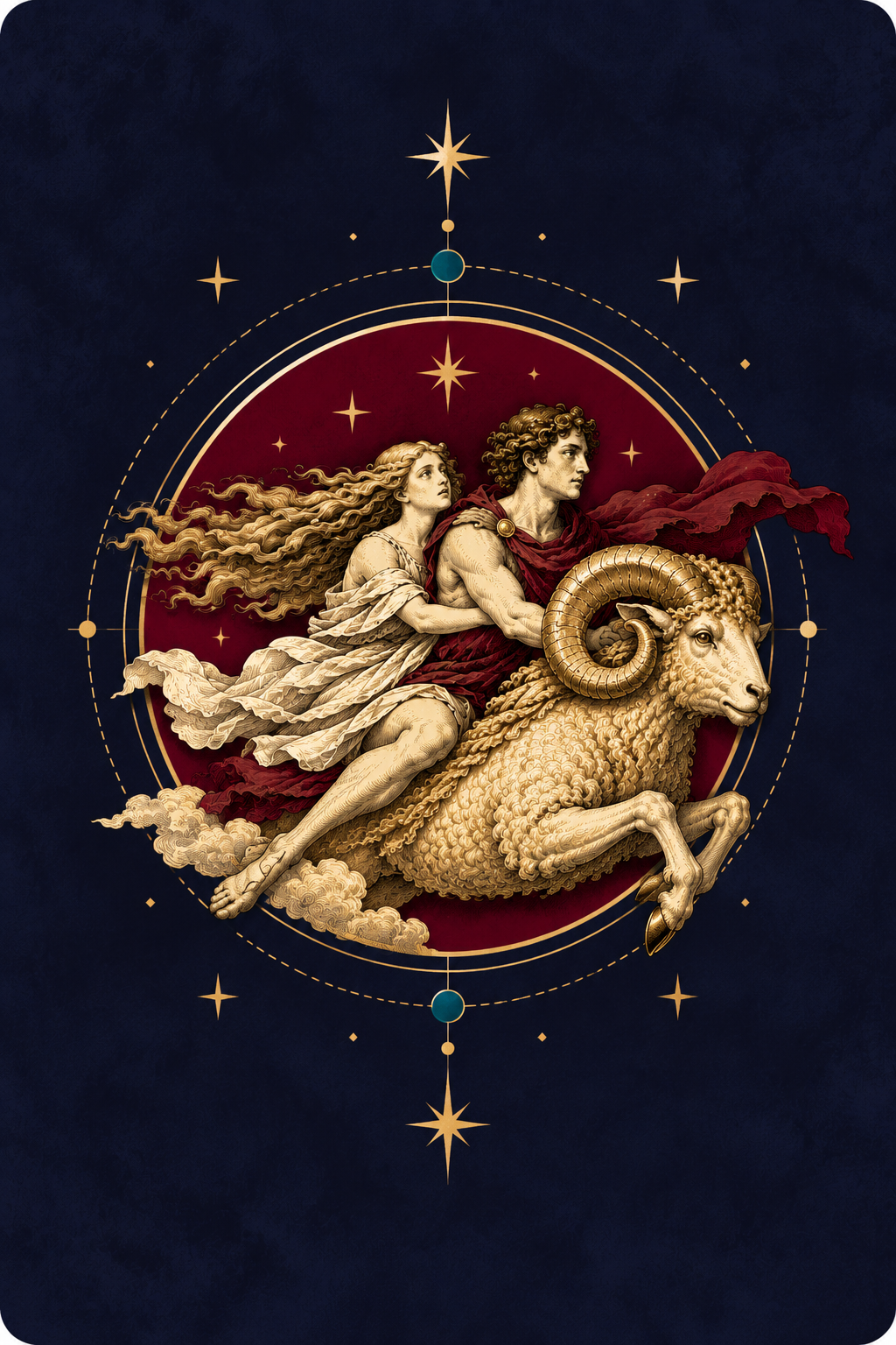 El mito de Aries: Frixo, Hele y el carnero del Vellocino de Oro