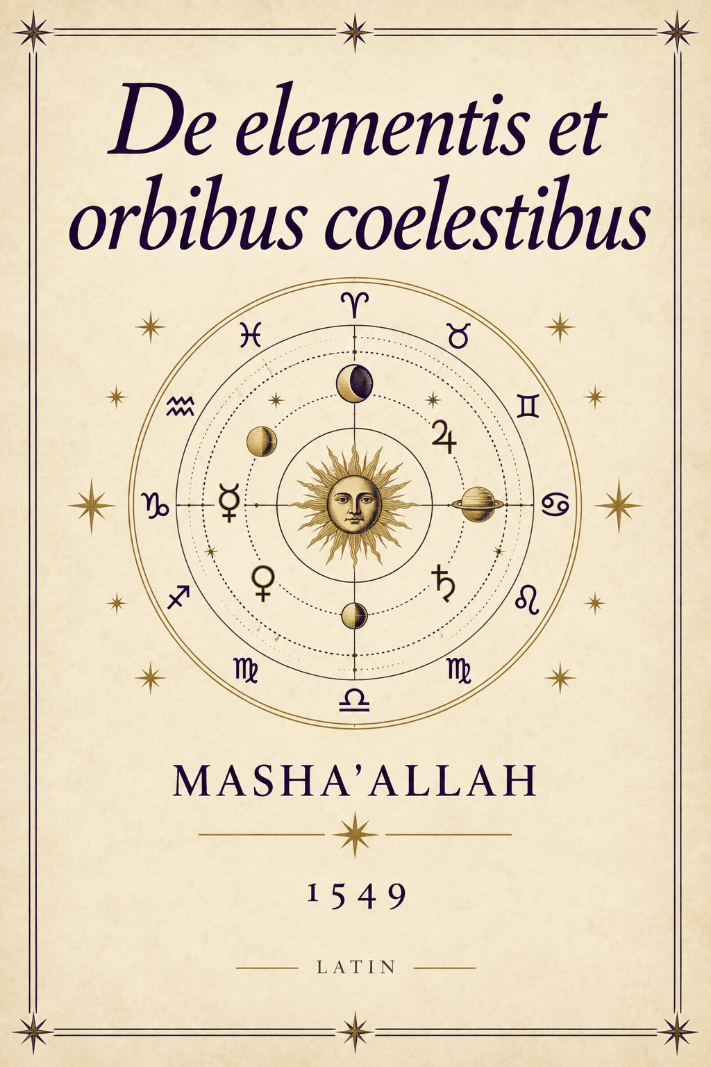 Portada de De elementis et orbibus coelestibus