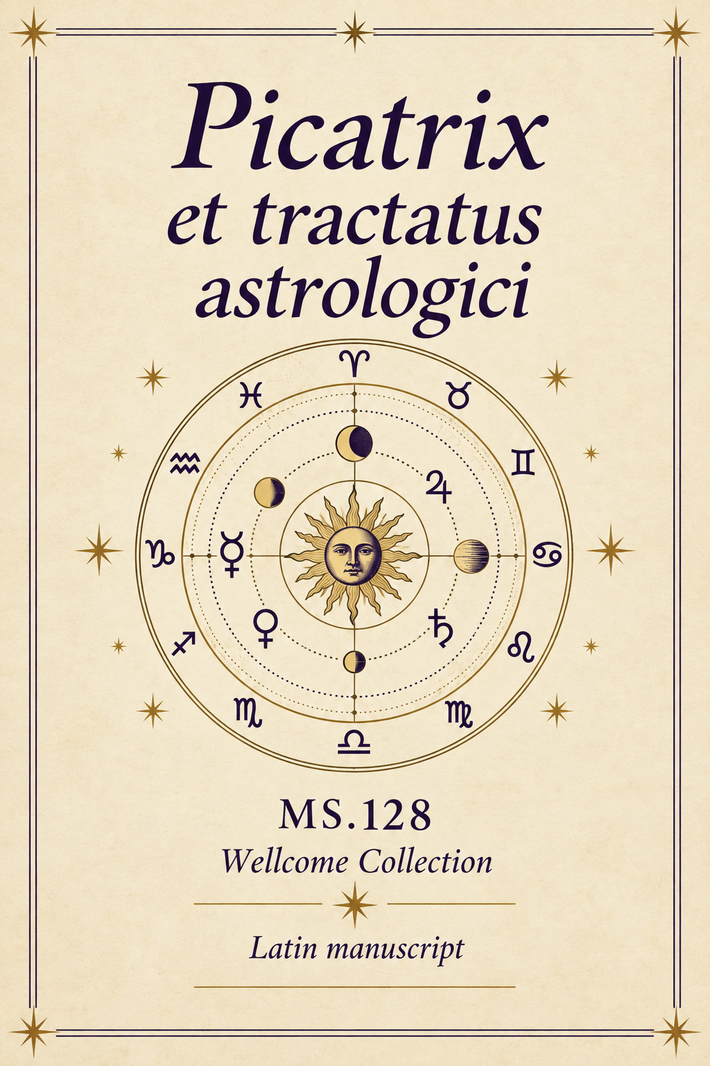 Portada de Picatrix y tratados astrológicos · MS.128